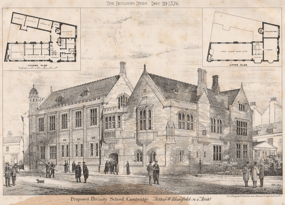 Proposed Divinity School Cambridge; Arthur W. Blomfield M.A. Architect 1876